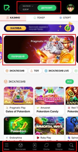 Открывающая страница